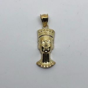 10k Solid Gold Queen Nefertiti Pendant
